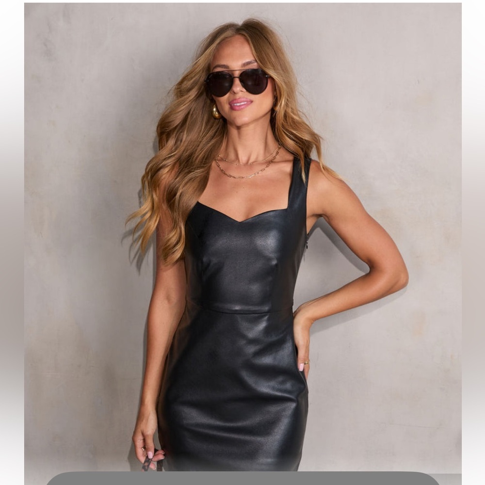 VICI- Paris Pulse Faux Leather Mini Dress - Picture 3 of 9